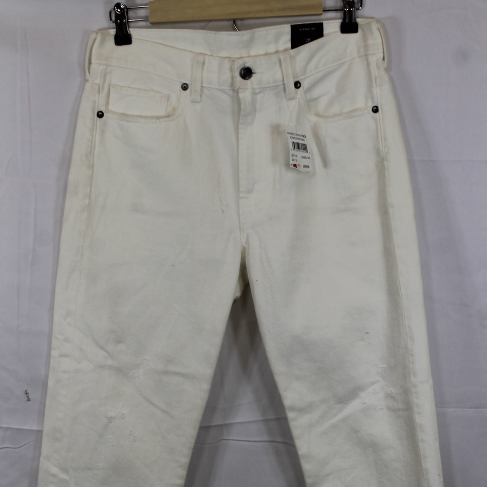 Vince White Slim Straight Jeans Size 28 new